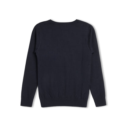 Navy Uniform Plus V Neck Sweater