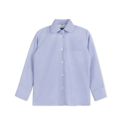 Light Blue Chambray Oxford Shirt - Round Collar