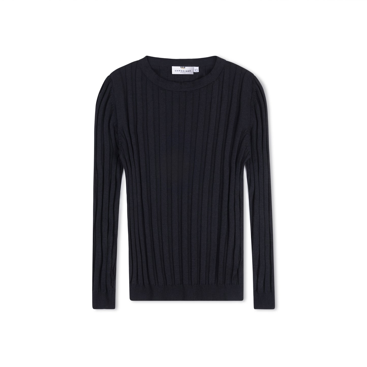 Ribbed Knit Sweater - Navy