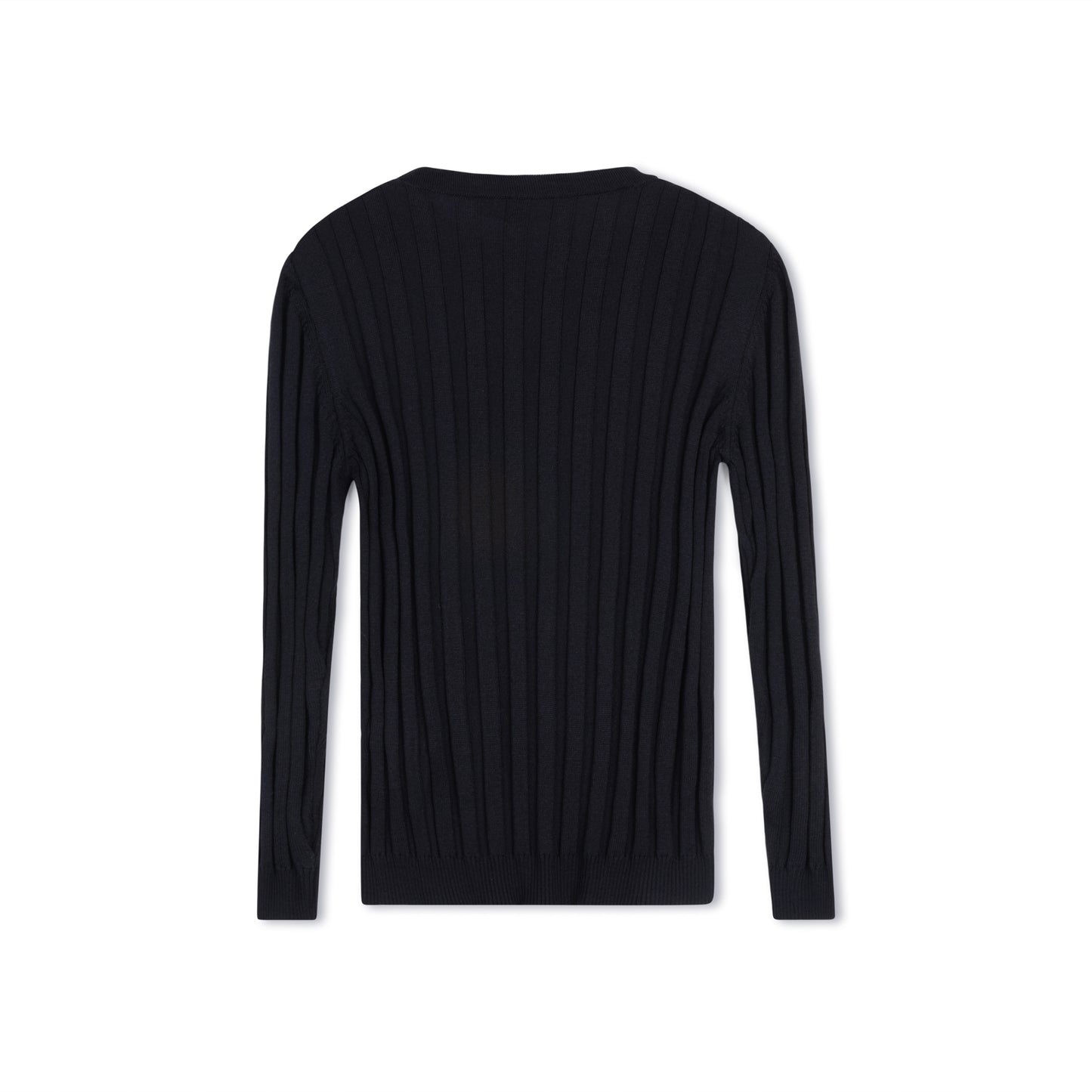 Ribbed Knit Sweater - Navy