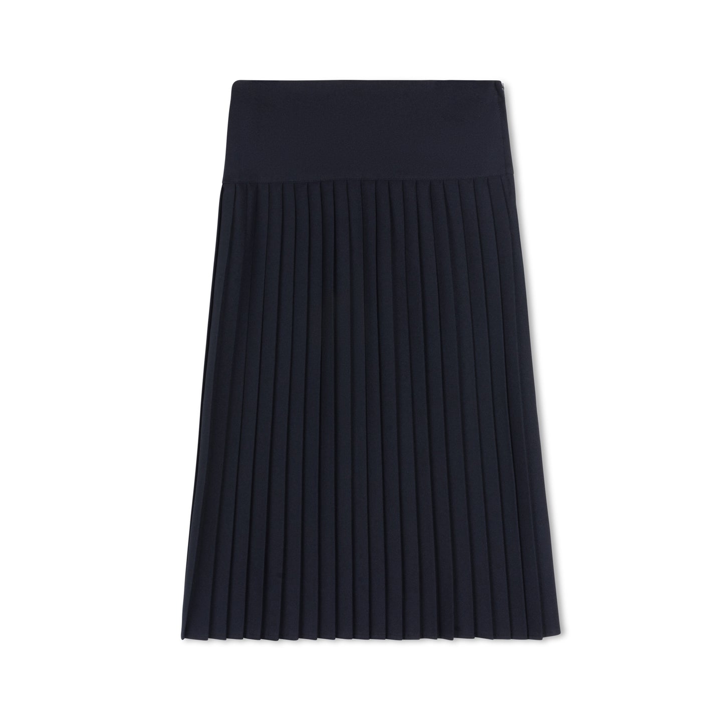 Navy Permanent Pleated Yoke Skirt