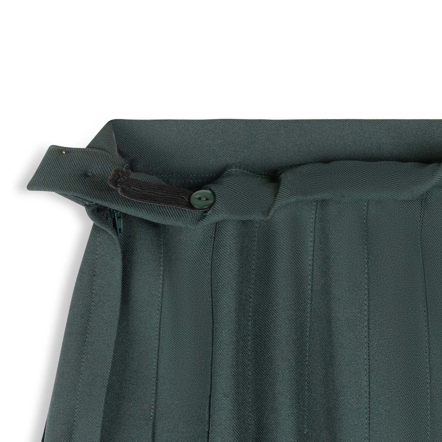 Bottle Green Permanent Pleated Skirt - Regular Pleats