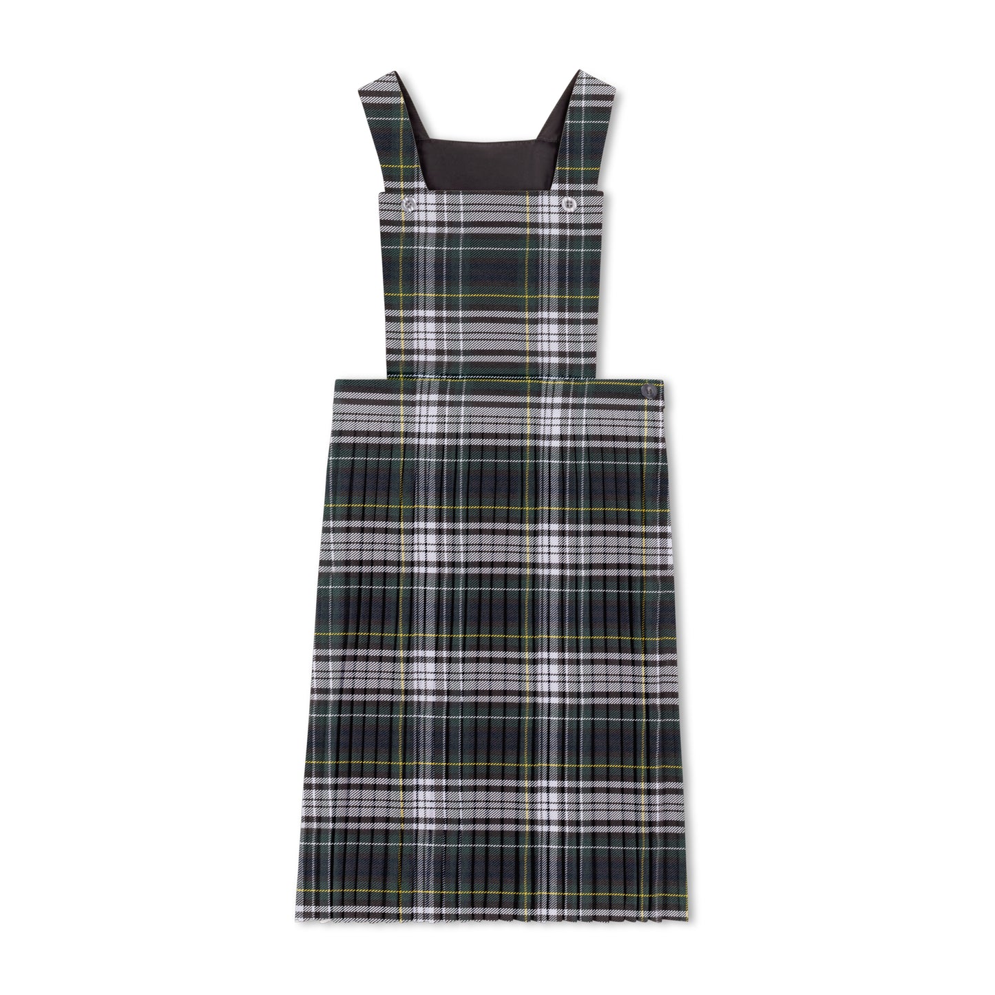 Green White Multi Plaid Jumper - Narrow Pleat