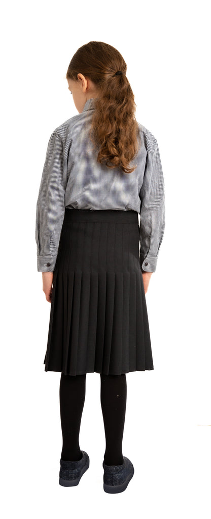 Navy Permanent Pleated Skirt - Narrow Pleats