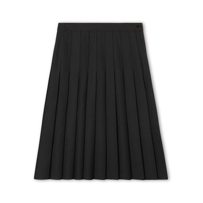 Black Permanent Pleated Skirt  - Regular Pleats