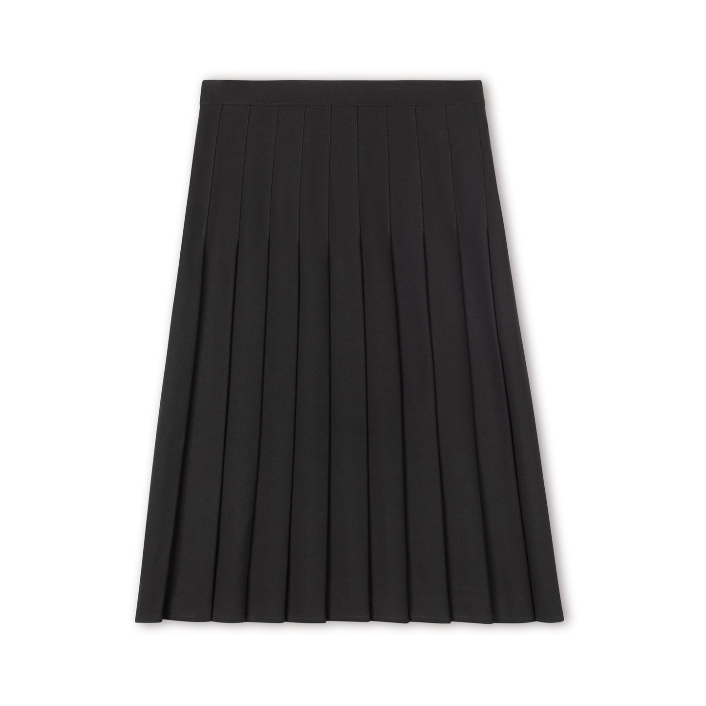 Black Soft Skirt - Regular Pleat Width