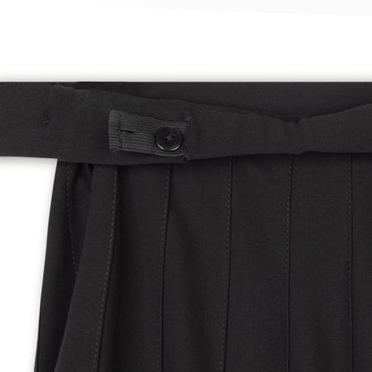 Black Soft Skirt - Regular Pleat Width