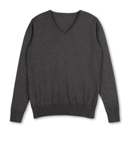 Classic V Neck Sweater - Grey