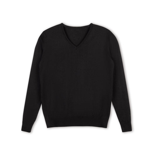 Classic V Neck Sweater - Black