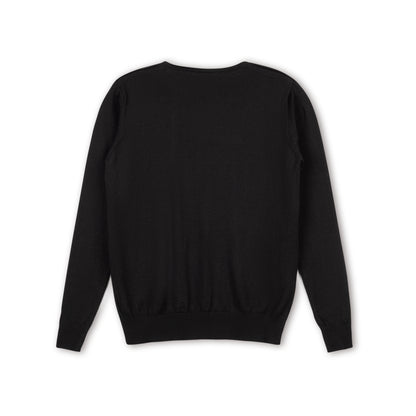 Classic V Neck Sweater - Black