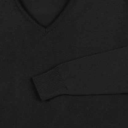 Classic V Neck Sweater - Black