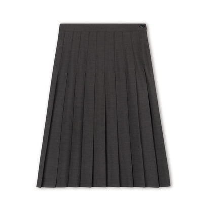 Grey Soft Skirt - Regular Pleat Width