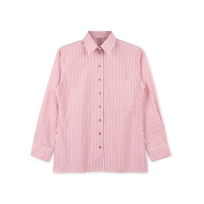 Maroon & White Striped School Shirt - LIMITED COLLECTION