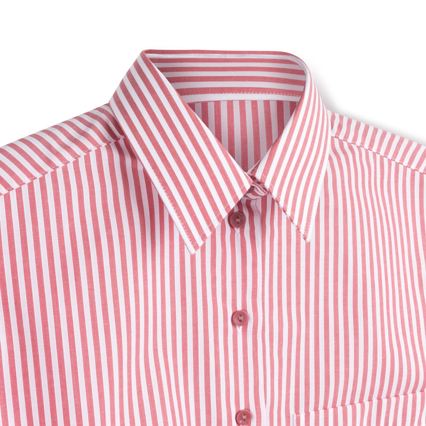 Maroon & White Striped School Shirt - LIMITED COLLECTION