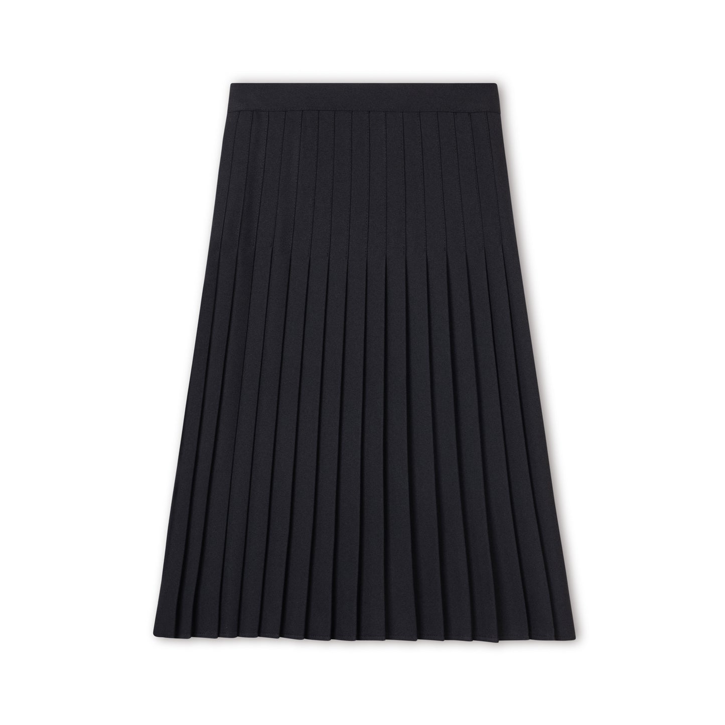 Navy Permanent Pleated Skirt - Narrow Pleats