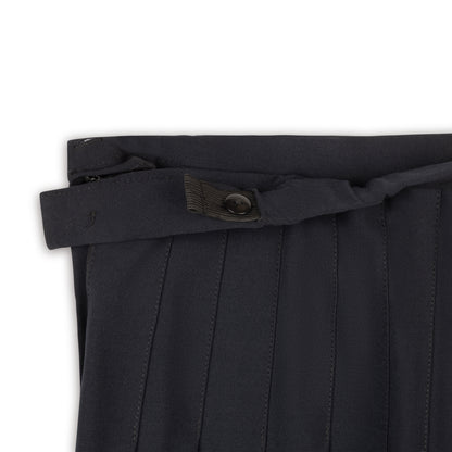 Navy Soft Skirt - Regular Pleat Width