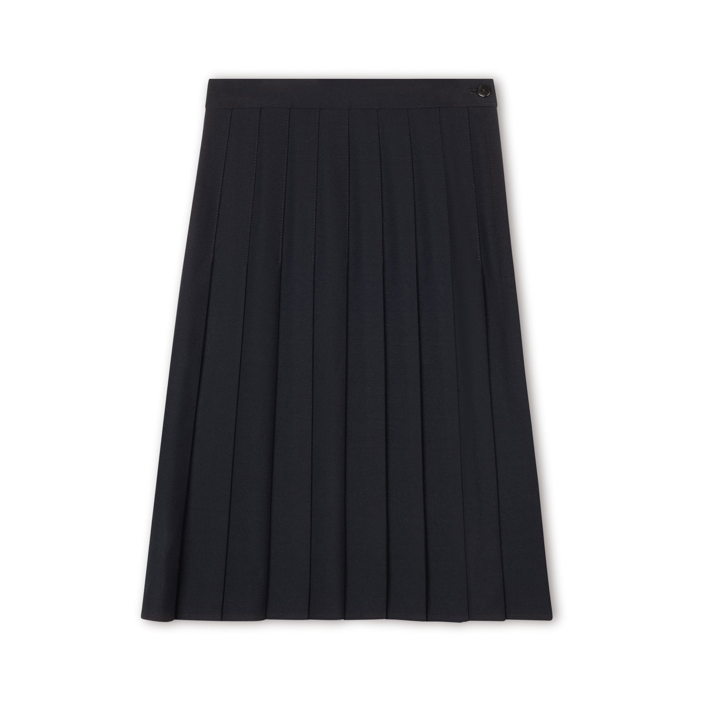 Navy Soft Skirt - Regular Pleat Width