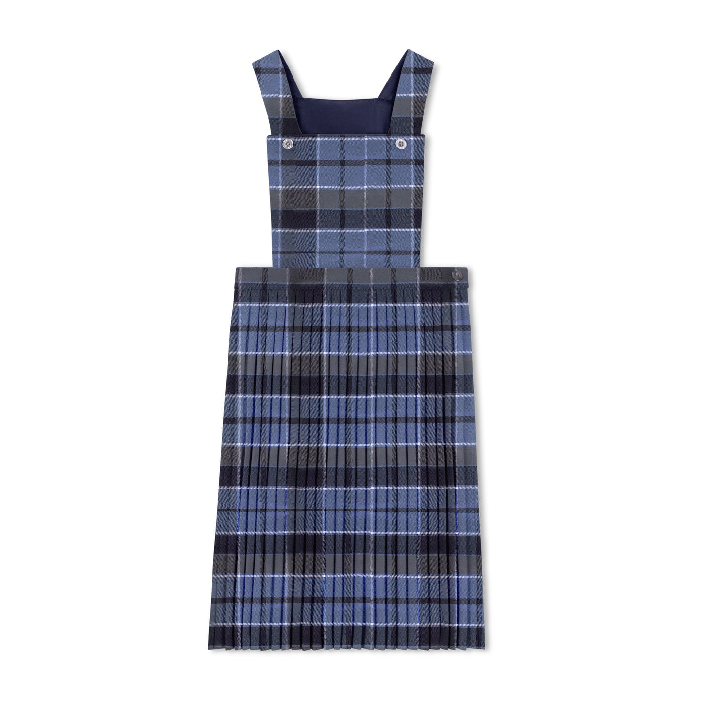 Blue Multi Plaid Jumper - Narrow Pleat