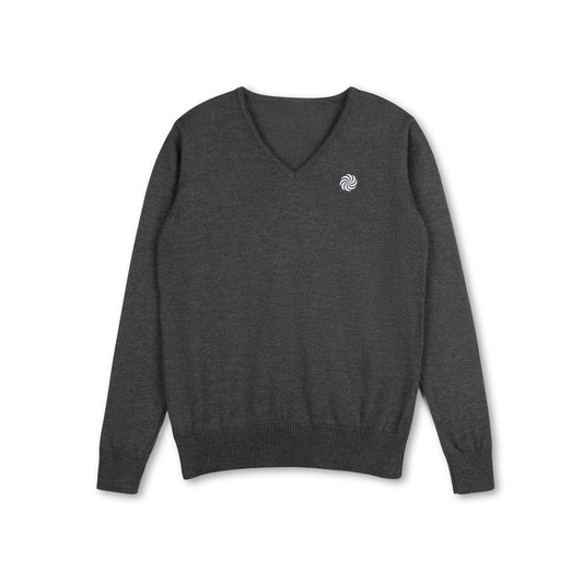 Satmar Central UTA V Neck Sweater - Grey