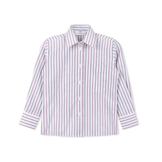 Wine Multi Striped Oxford Shirt