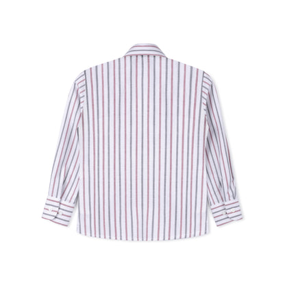 Wine Multi Striped Oxford Shirt